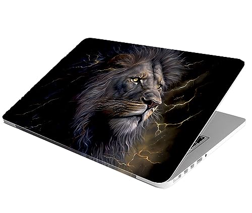 Image of Full Laptop Skin Bubble-Free HD Quality Sticker for Laptops Upto 15.6 inch Compatible with Apple /Dell /HP /Lenovo /Acer /Asus /Sony (Dustproof|Waterproof|Scratchproof|Reusable)-Lion BK FL1
