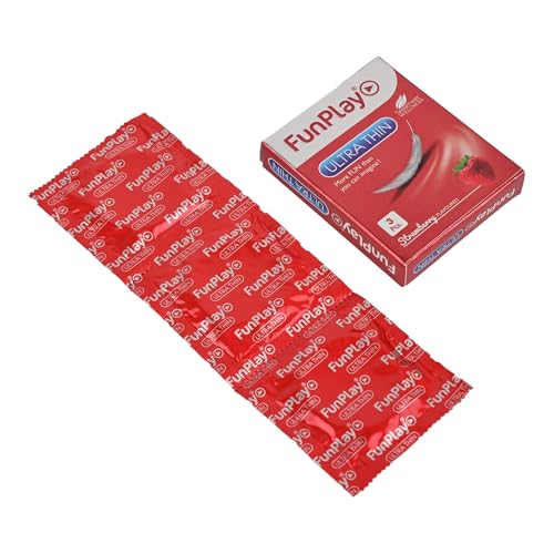 Image of FunPlay Chocolate Flavoured Dotted Condoms - 3 Pcs | Extra Dotted for Enhanced Pleasure | Smooth Lubricated Premium Latex Condoms for Men | Travel-Friendly Pack