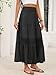 ANRABESS Maxi Skirts for Women Chiffon Elastic High Waisted 2026 Summer Boho Casual Flowy Pleated A-Line Flared Long Skirt Black