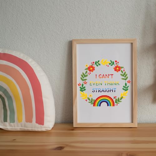 Image of Louise Maelys LGBT Pride Embroidery Kit for Beginners Rainbow Craft | Cross Stitch Kits for Creative Expression, Needlepoint Kit for Adults to Enjoy Meaningful Crafts, Gifts and Home Decor
