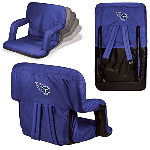 Image of PICNIC TIME Navy Tennessee Titans Ventura Seat Portable Recliner Chair
