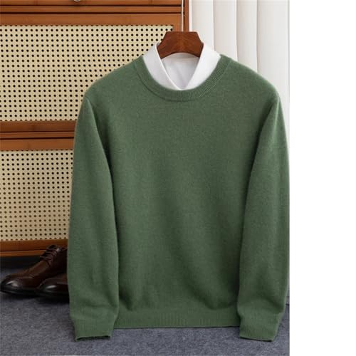 Mens Wool O-Neck Sweater Spring Winter Business Casual Warm Pullover3