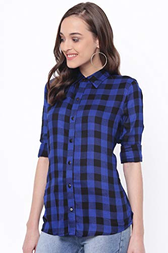 Image of Vastraa Fusion Women's Cotton Checkered Shirt