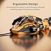 Uineer Mouse Gamer con Cable, Mouse USB-A con 6 Botones Programables | DPI ajustable hasta 7200, Iluminación RGB, Agarre Ergonómico, Plug and Play para PC Gaming, Oficina, Laptop 8