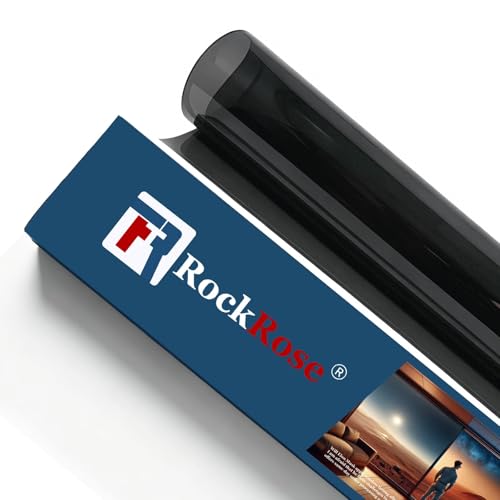 RockRose 5% Premium Carbon Car Window Tint Film 24 in x 100FT 2PLY Charcoal Privacy Film UV, Heat Blocking Tint for Car or Home Adhesive Film Easy Shrink, Plotter Friendly Pro Grade