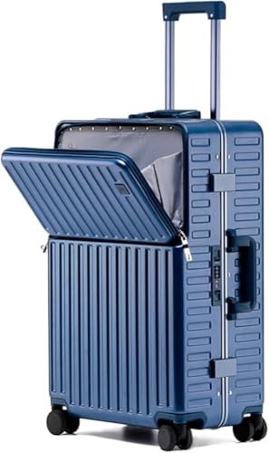 Carry On Luggages Suitcase Suitcases with USB Port Charging Luggage for Business Travel High Capacity Suitcases Luggage Suitcases(Size:20inch,Color:Blue)
