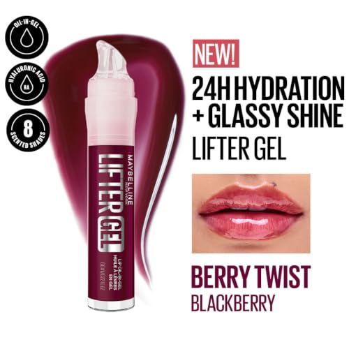 Image of Maybelline New York Lifter Gel Lip Oil In Gel, Berry Twist, 6.6ml