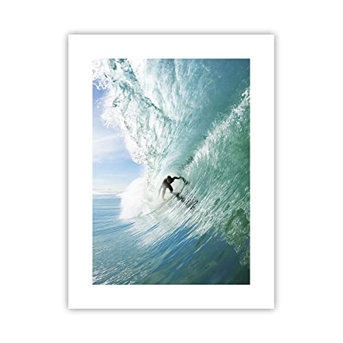 ARTTOR Affiche Decoration Murale Aventure surfeur vague océan Moderne Poster sans Cadre 30x40cm Deco Affiches Murales Tableau Decoration Salon Chambre Cuisine...