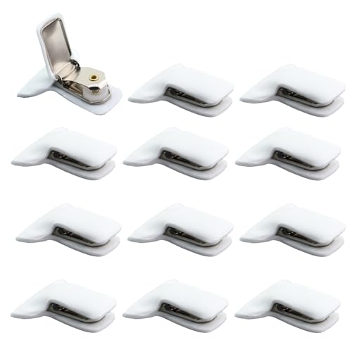Caishun 12PCS Comforter Clips White Down Comforter Clips Upholstered Blanket Holder Fixed Bedding Sheet Blanket Holder Non Slip Clips
