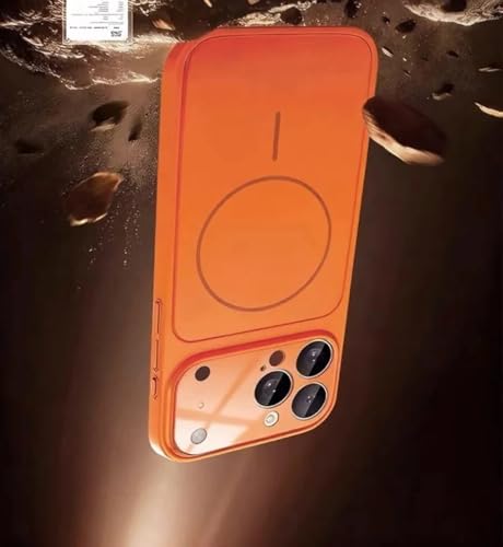 Image of for iPhone 11 Pro |Convert to 17 pro /17 Pro Max Style Premium Back Glass Magsafe Wireless Charge Converter Cover Magnetic Case for iPhone 11 Pro |Convert to 17 pro /17 Pro Max (Orange)