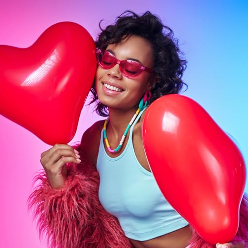 Matcheck 8 Mixed Style Colored Sunglasses Pink Classic Retro Party Favors Eyewear Costume Accessories Bulk Glasses for Women3