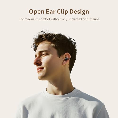 Image of PSIER Open Ear Earbuds, Bluetooth Earbuds IPX5 Waterproof Comfortable Lightweight Bluetooth 5.4 Ear Buds with Digital Display 30H Playtime Bone Conduction Headphones for Workout Sports Running