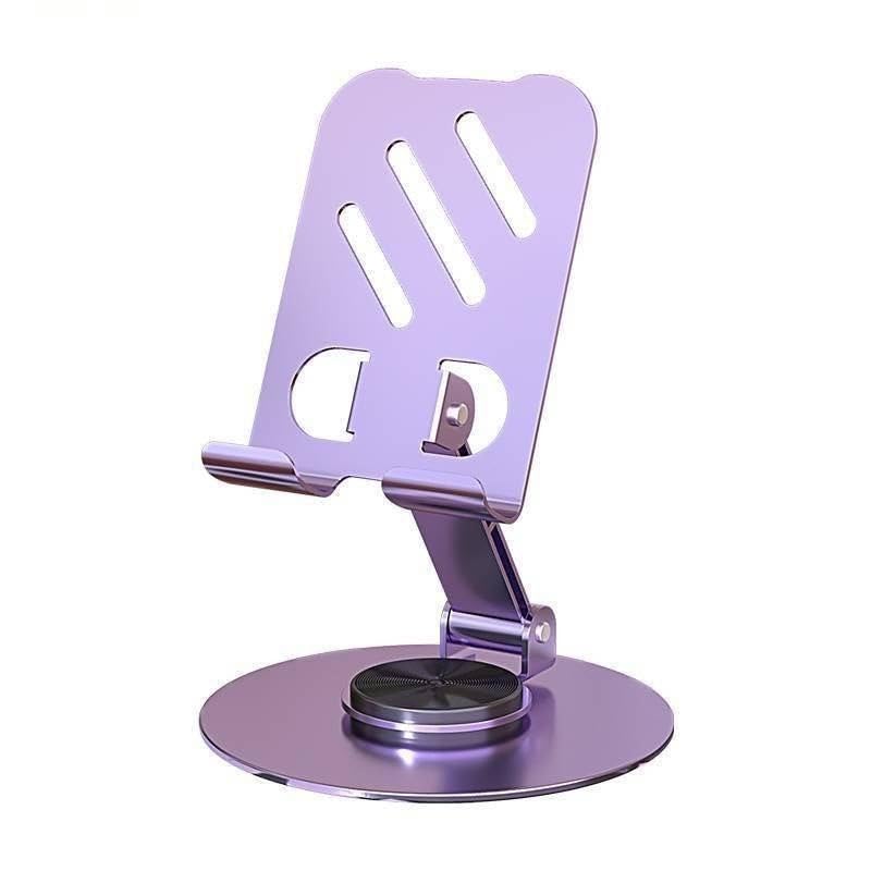 Image of MIXOO Mobile Stand for Table Adjustable, Foldable Desk Phone Holder with Anti-Slip Base & Heavy Duty Body, Universal Phone Stand Compatible with All Smartphones (Purple)