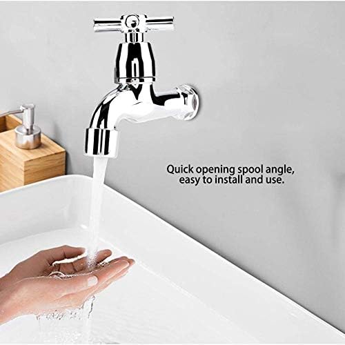 ABS Plastic Single Handle Cold Water Faucet Tap with Spout for Washing Machine Sink Basin and Plumbing Connection — view 4
