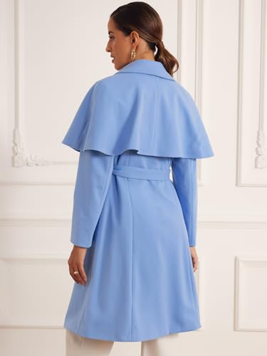 Allegra K Winter Coats for Women's Single-Breasted Work Casual Outwear Long Peacoat Jacket Coat3