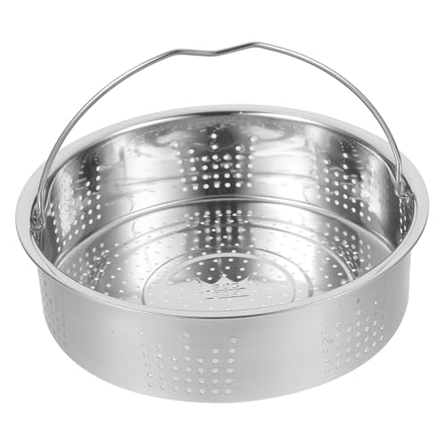 TINEASUR ステンレス製電飯鍋用蒸し器バスケット ハンドル付き 多機能フードスチーマーインサート キッチンアクセサリー 野菜 シーフード調