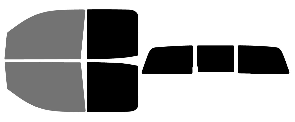 The Tint Effect Precut Window Tint Kit Compatible with GMC Sierra 2500 3500 HD Double Cab (2015-2019) (Full Truck: 45% Front / 5% Rear &amp; 3 piece Slider Rear) Automotive Film