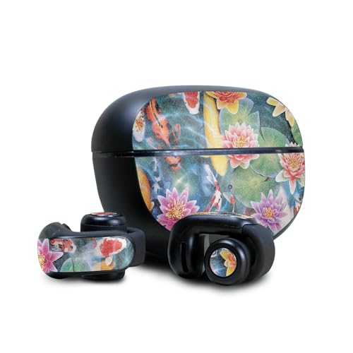 Image of Glossy Glitter Skin Compatible with Bose Ultra Open Earbuds - Koi Pond - Premium 3M Vinyl Protective Wrap Decal Cover - Easy to Apply | Crafted in The USA by MightySkins