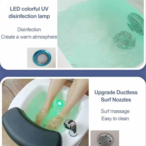 Bañera de spa para pies acrílica con masaje y luces miniatura 2