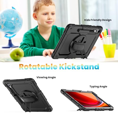 Coque pour Galaxy Tab S9 Plus protégeant des chutes de 12,4 pouces