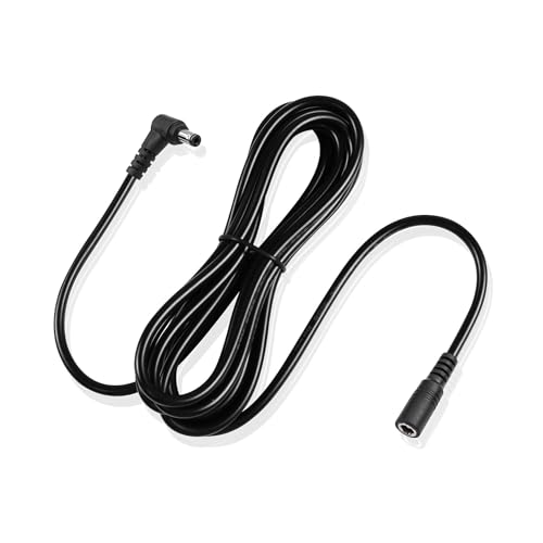 GINTOOYUN 9,8 ft DC przedłużacz 5,5 mm x 2,1 mm, 90 stopni, kąt prosty, wtyczka do gniazda, kabel zasilający 18 AWG do monitoringu bezpieczeństwa CCTV, do monitorowania bezpieczeństwa wewnątrz i na