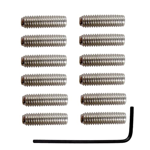12PCS エレキギター サドル ブリッジ調整用ネジ ビンテージ・現代モデル対応 φ3mm x l 10mm 交換用パーツ