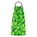 Unisex fartuch z 2 kieszeniami wektor bezszwowe tło zielone liście fartuchy dla kobiet mężczyzn dorosłych wodoodporny malarz śliniaki kuchenne dla szefa kuchni gotowanie malowanie ogrodnictwo grillow