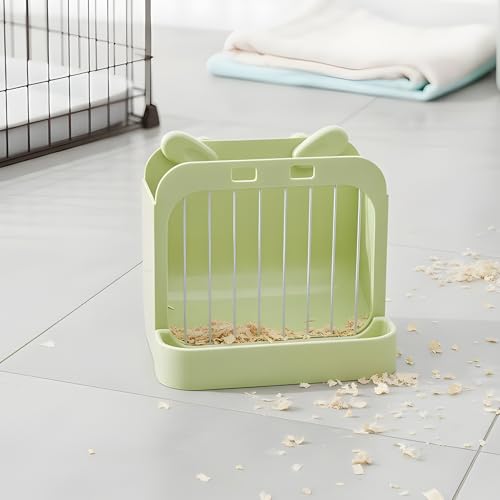 Contenedor de heno para conejos de 10 pulgadas con gancho para colgar en jaula interior 5