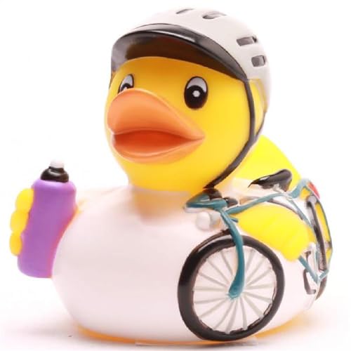 Duckshop I Badeente Radrennfahrer I Fahrrad Quietscheentchen I Rennrad Quietscheente I Geschenk für Rennradfahrer I Präsent Radsport I Sammler