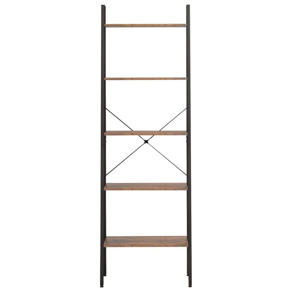 Scaffale Autoportante a 5 Ripiani in Acciaio 56x35x174 cm | Libreria verticale salvaspazio per soggiorno, bagno e studio, ideale per organizzare libri, piante e oggetti quotidiani.