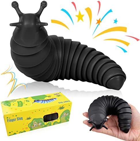 Cevioce Fidget Slug Toy, Sensory Slug Fidget Toy for Kids & Adults, 1Pc Cute 3D Articulated Stim Toy - Can Be Spliced, Safe｜Exercise Wrist Strength & Stress Relief, Great Gift for ADHD Autism thumbnail