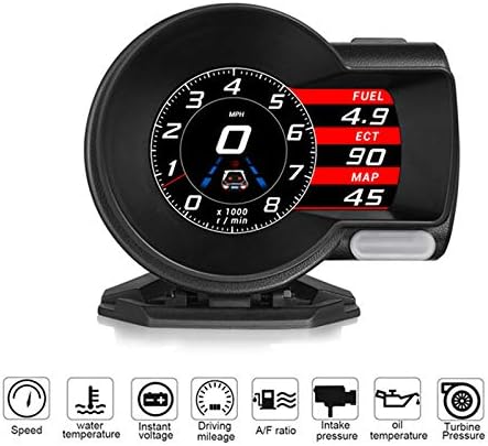 Miniatura 2 de Herramienta de diagnóstico OBD2 con 6 modos Sistema de alarma de coche para RPM Velocímetro Agua Aceite Temperatura Voltaje de combustible