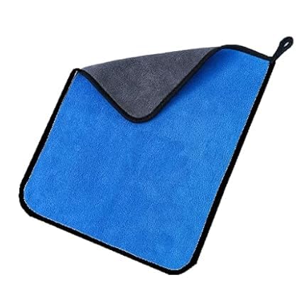 Image of RD TREND Microfiber Multipurpose Cleaning Towel 500 GSM Size-40x30 Cm | Ultra Soft, Super Absorbent, Quick Dry | Reusable Lint-Free Cloth for Car, Kitchen, Bathroom, Glass, Gym & Home (1 Pc,Blue)