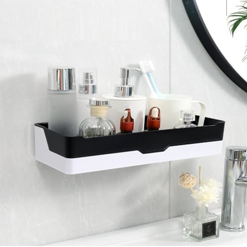 ZURATO Self Adhesive Kitchen and Bathroom Shelves Wall Organizer Plastic Storage Shelf Fashion Simple Style Shower Organizer Rack Storage Holder - Pack of 2 (B08WRKNLTW) Amazon Price History, Amazon Price Tracker