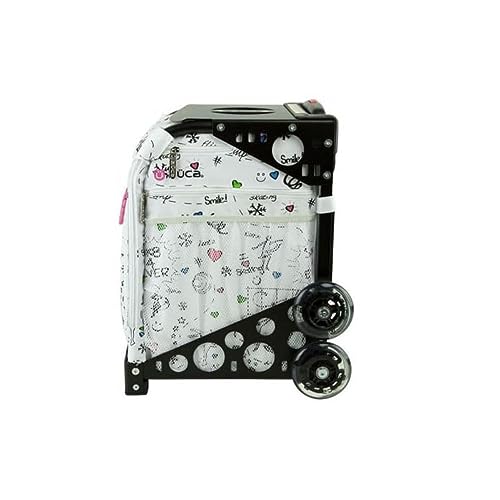Zuca Sport Insert Bag, SK8 (White Skate Doodles) with Black Sport Frame