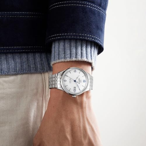 marvin Automatic Watch Swiss Movement Mechanical Luxury Watches for Men with Stainless Steel Band and Sapphire Glass Dial,Luminous Drawing Hands and Hour Markers,50m Waterproof3