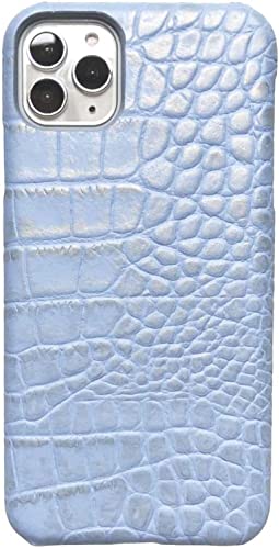 Coque iPhone 13 Pro Max bleu crocodile antichoc pour écran 6,7