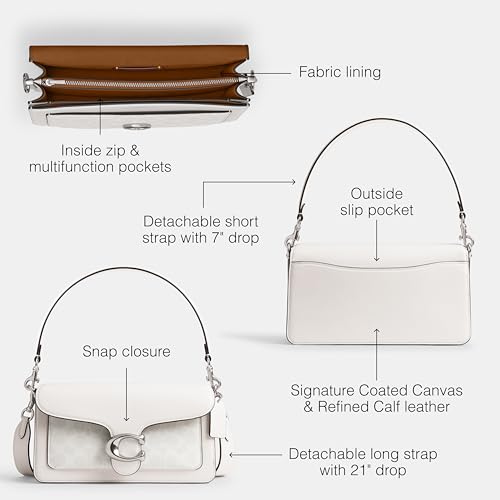 Coach Tabby Shoulder Bag 26 in Signature Canvas, LH/White Chalk3