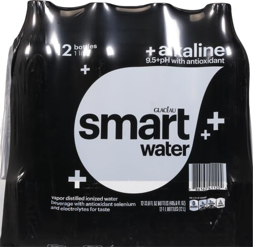 smartwater alkaline with antioxidant Water, 33.81 fl. oz., 12 Bottles/Pack (786162411167)