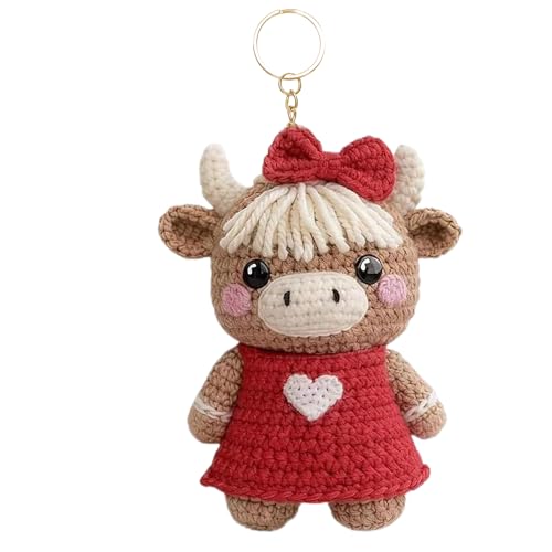 Generisch Colgante de bolso de vaca, decoración de pareja romántica linda, llavero de vaca, para regalo de Navidad, cumpleaños, fiesta, premio, mochila, adolescentes, niños, adultos, mujeres, hombres