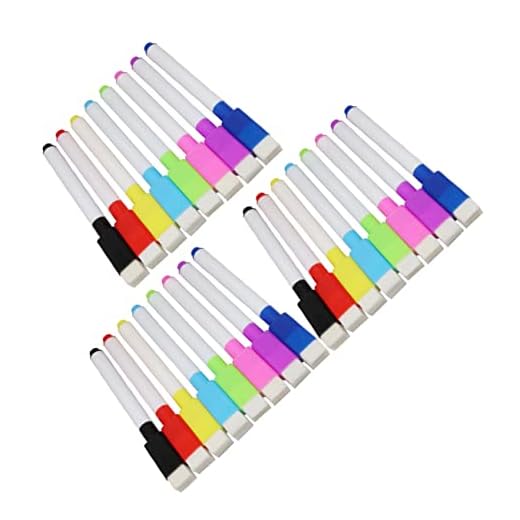 Lurrose 1 Juego De 24 Rotuladores Magnéticos Para Pizarra Blanca Marcadores De Tiza De Colores Marcadores De Pintura De Borrado En Seco Pizarra Blanca Magnética Marcador De Color X3