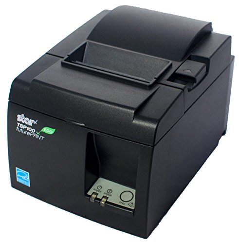 Star Micronics TSP 143IIU Receipt Printer Productivity Bundle – Easy to Use – USB Printer – Dark Gray – Compatible with Square Stand – Includes Four (4) Rolls of Receipt Paper