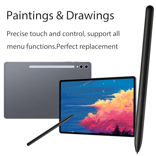 Image of Galaxy Tab S10 FE S Pen for Samsung Galaxy Tab S10 FE Stylus Pen Replacement + Free 5 Tips for Samsung Galaxy Tab S10 FE Plus Stylus Pen (Black)