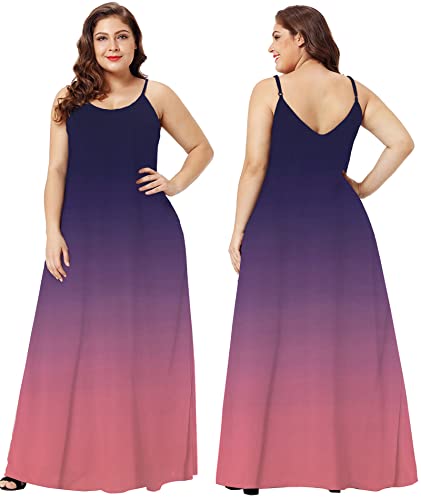 Image of Wolddress Womens Maxi Dress with Pockets 2026 Casual Strap Plus Size Loose Plain Long Office Summer Beach Travel Dresses S-5X