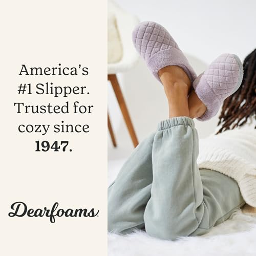Image of Dearfoams Women's Memory Foam House Slippers - Libby Terry Clog With Wide Widths