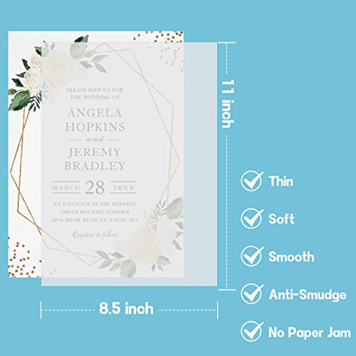 Htvront 50 Sheets Vellum Paper—Translucent Printable Tracing Paper For Drawing, Invitations, Printing, Sketching 8.5 X 11 #TOP1