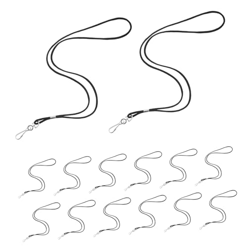 Corde tressée légère avec clip ergonomique non détachable lot de 100 lanières pour badges