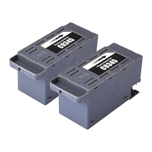 Yowell 2X C9345 Wartungsbox Kompatibel für Epson C9345 C12C934591 für EcoTank ET-16600 ET-16650 ET-8550 ET-5850 ET-5800 ET-5880 ET-8500 Workforce WF-7840 WF-7835 WF-7830 WF-7310