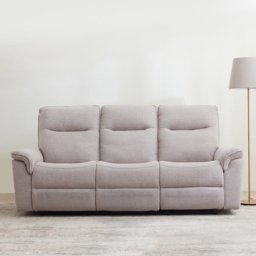 Image of Home Centre | Artise | Fabric | Solid Wood | 3 Seater Recliners | Beige | 1 Year Warranty