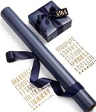Vitalizart Marineblaues Perlglanz-Geschenkpapier 43 cm Bänder...